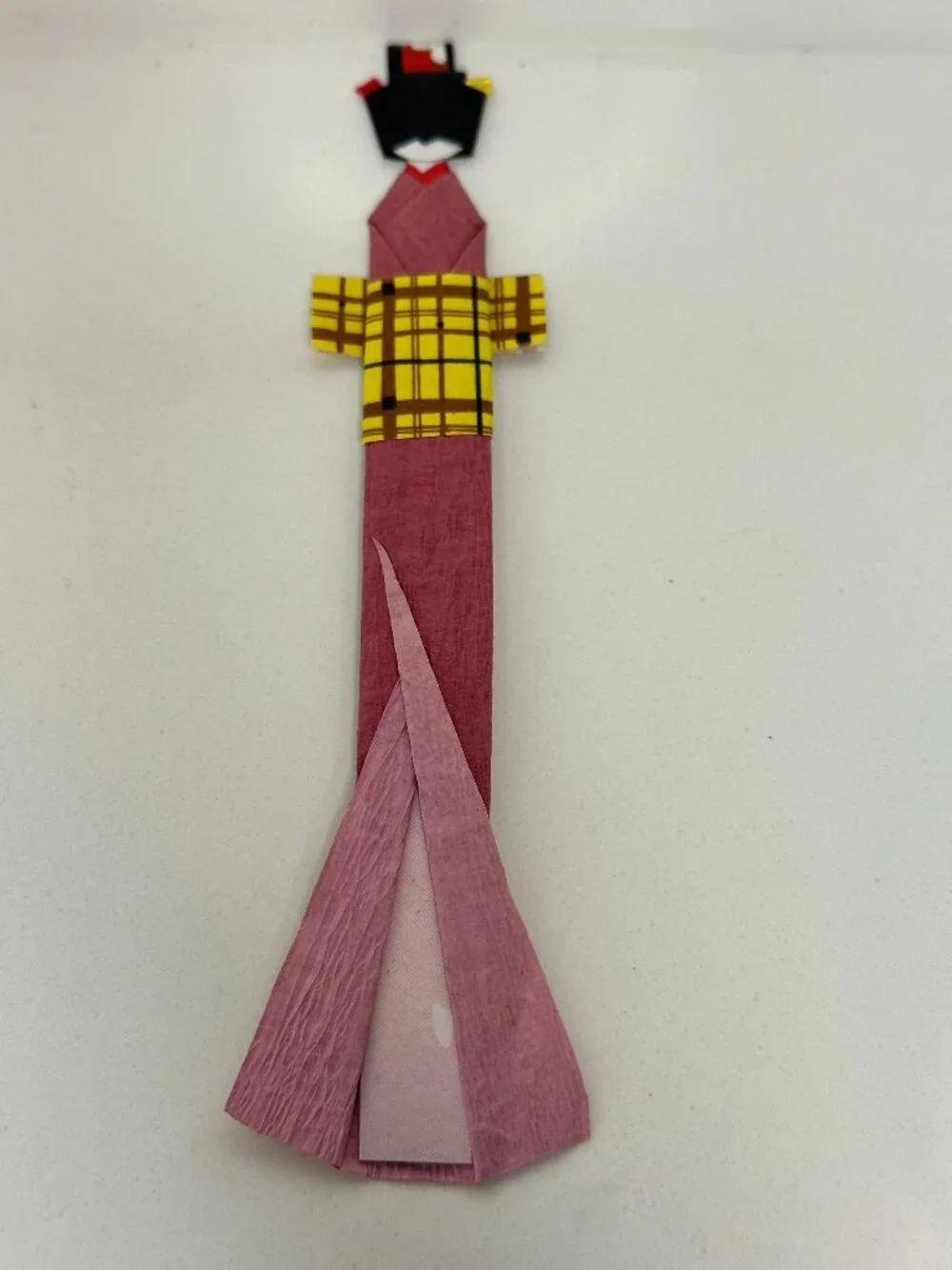 Japanese Chiyogami Origami Town Girl Bookmark – Traditional Paper Art